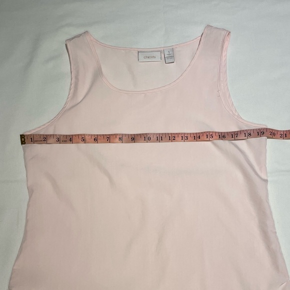 Chico’s Elegant Petal Pink Sleeveless Shell Top Size 1 - Picture 6 of 9